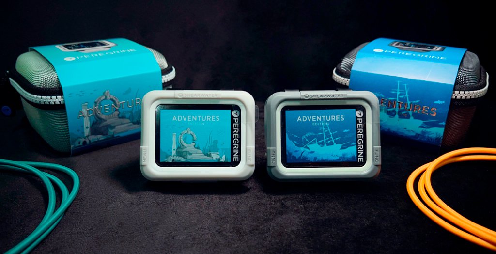ScubaCenterMN's tweet photo. Shearwater is excited to announce the launch of the Adventures Edition Peregrine Dive Computer. Two contrasting Light and Dark Edition options draw inspiration from the vivid and diverse underwater worlds, embodying the spirit of adventure. https://t.co/t5izpIBrWO