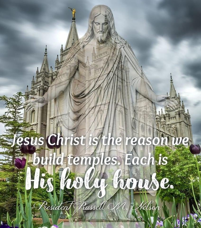 “Jesus Christ is the reason we build temples.  Each is His holy temple.” ~ President Russell M. Nelson

#LDSTemples #FamiliesCanBeForever #ChildrenOfGod #GodLovesYou #EternalLife #ShareGoodness #TrustGod #ComeUntoChrist #CountOnHim #TheChurchOfJesusChristOfLatterDaySaints