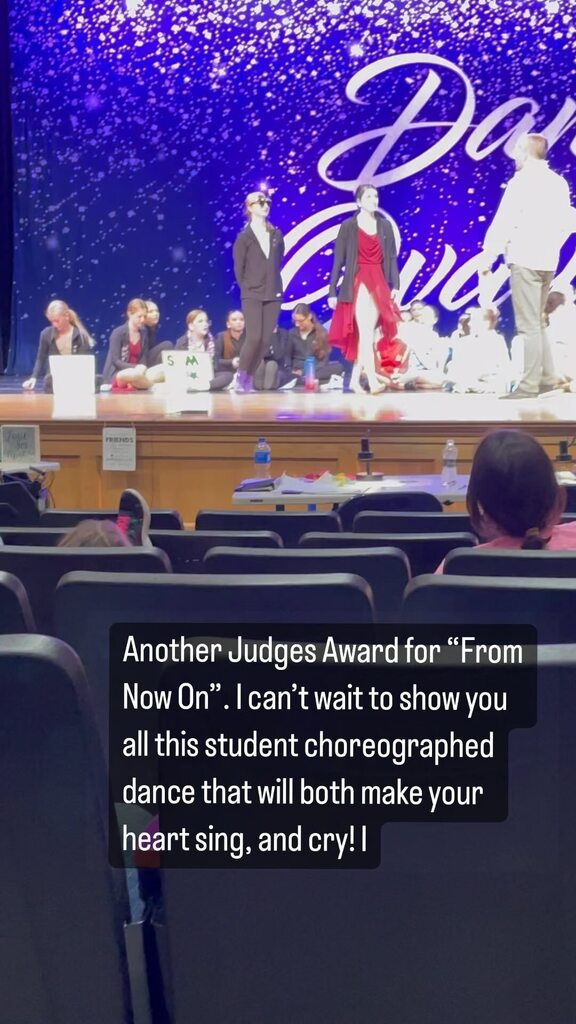 Another Judges Award for “From Now On”, for the student choreographed dance. I can’t wait to share the dance with you at the end of the season! instagr.am/reel/CsSA7NGOb…