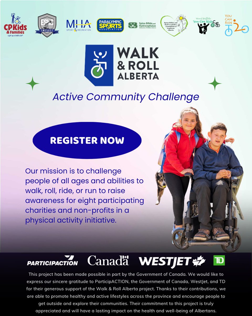 We need Walkers &amp; Rollers to get on Team MHASR for the Walk &amp; Roll Alberta Challenge happening June 2-18, 2023!

Head to walkandrollalberta.squarespace.com/register to register and find our pledge page in the donation section of the website!

Questions? Contact tara@parasportsab.com