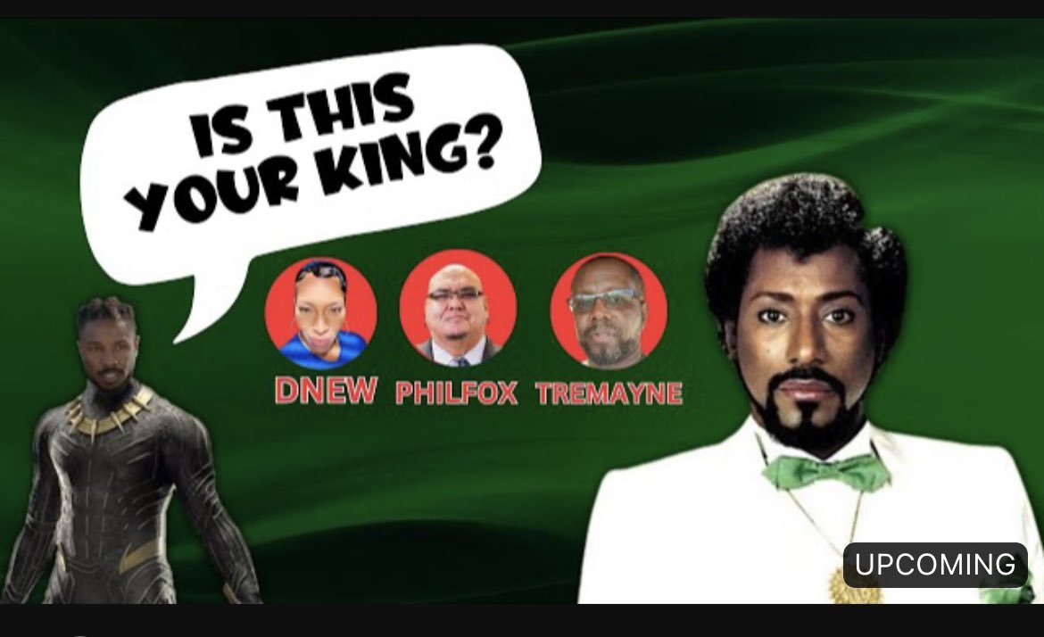 DNewIsHere's tweet photo. Question: Is This Your King

Answer: Nooooooo!!!! 🗣🗣🗣

Join Tremayne Terrell, @mrphilfox  and myself with the King of Slides aka “Lemme Share My Screen” @BKapologist 

Tonight at 9:00om EST!!!

https://t.co/tbeH0rYte6 https://t.co/wNB6Ncf0FA