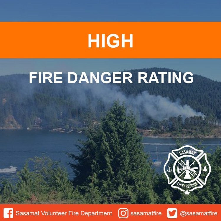 The Fire Danger Rating has been moved to HIGH. While a campfire ban has not been but into place at this time, this may change at a moments notice. Please use extreme caution. A reminder that fires are not permitted in Belcarra at any time, and a permit i… instagr.am/p/CsSAXYZPmXm/