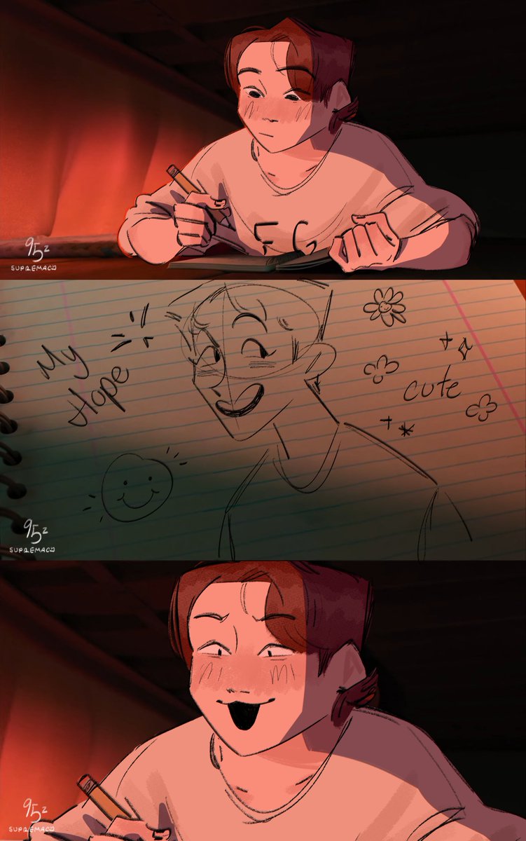95z_supremacy's tweet photo. It has to be because of "Turning red - BTS edition" thing. I had fun redrawing the meme and a lot of people liked it 🌟 https://t.co/YBUMQLQP68