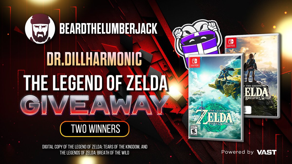I have partnered with Beard and Vast to giveaway a copy of The Legend of Zelda: Tears of the Kingdom!

To enter, visit the link below and follow these instructions:

-  RT + Like

-  Follow <a href="/BeardedLumber/">BeardTheLumberjack</a> + <a href="/DrDillharmonic/">Dr. Dill</a> + <a href="/VastGG/">Vast</a>

Enter Here: vast.link/Soup