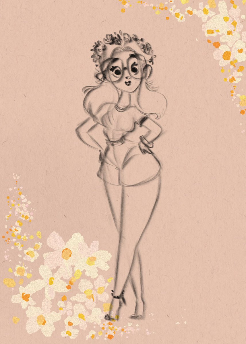 Everyone needs a pear t-shirt and a flower crown ✨
#Procreate #ProcreateArt #pinupart #70sladies #70sstyle