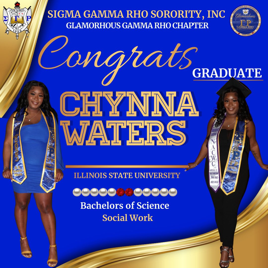 Sigma_GammaRho's tweet photo. 🎓POODLES GRADUATE🎓
Congratulations to Soror Chynna Waters🥳!
Chynna graduated recently with a Bachelor’s of Science in Social Work💼.
#PoodlesGraduate #GlamorousGammaRho #SGRHO #SigmaGammaRho #ISU26 #ISU25 #ISU24 #ISU23 https://t.co/DuWFZlEB3h