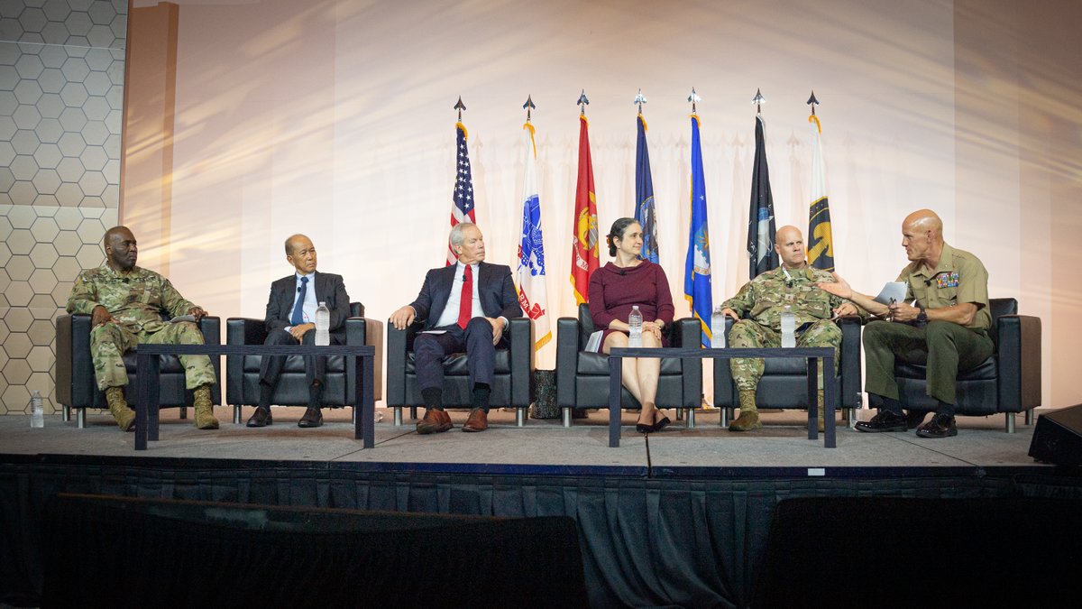 SOCSOUTH's tweet image. #SOCSOUTH Commander BGen Huntley, speaks on regional influence inside the #SOUTHCOM AOR during #SOFWeek23 panel in Tampa, Fl. The panel, titled, “Partnerships as a Pacing Item”, highlighted the importance of multigenerational relationships with partner forces. #StrongerTogether