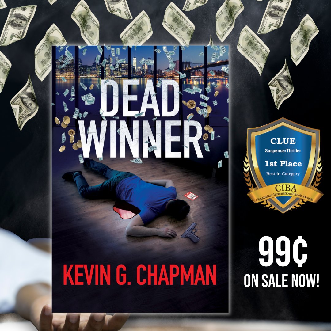 Dead Winner recently won the best-in-category CLUE Award (best suspense/thriller) from the Chanticleer Book Review. This week only, it’s available for just 99-cents from Amazon at: mybook.to/DeadWinner. Get yours before May 19th!