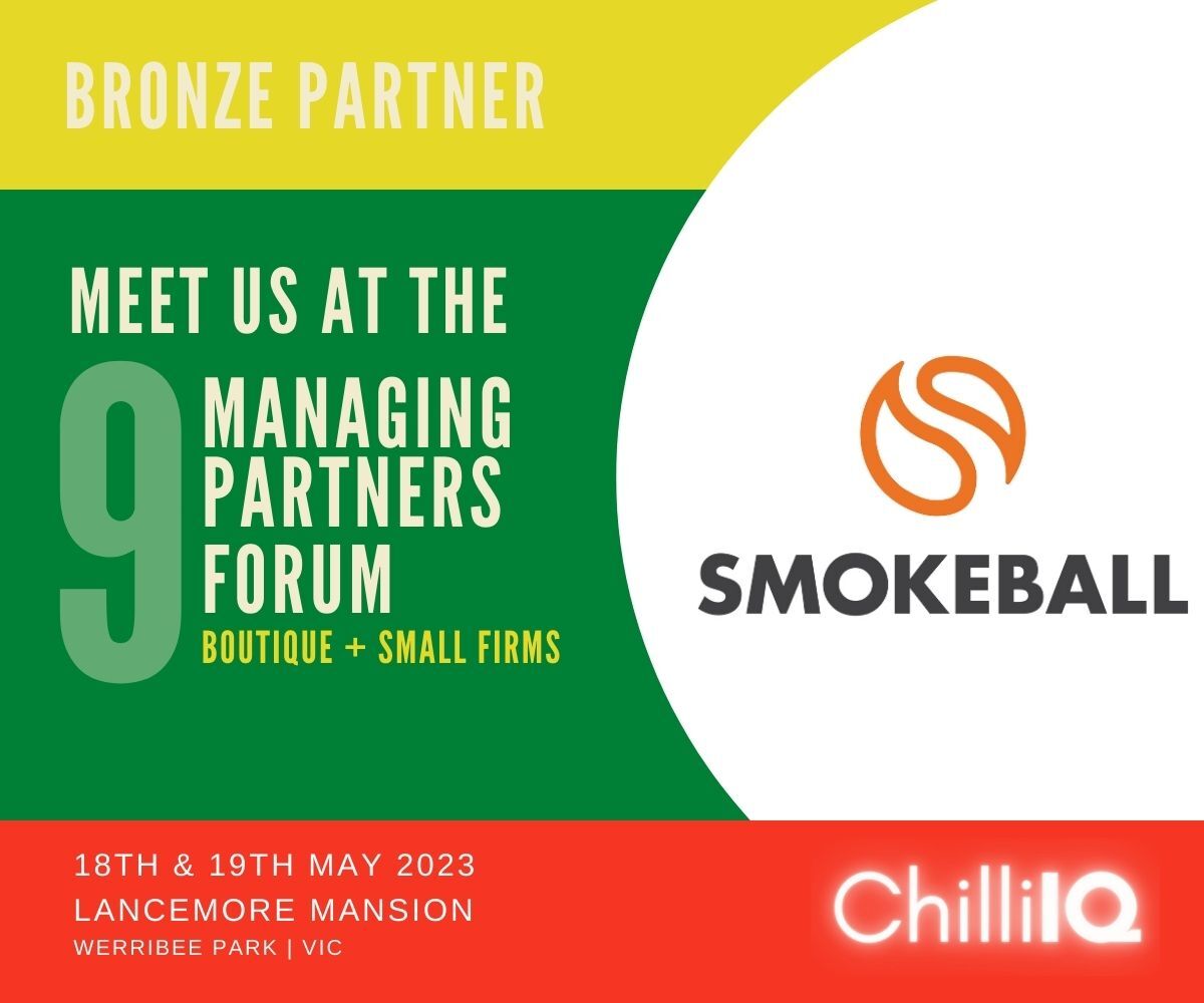 We're excited to be exhibiting our industry-leading legal software at the 9th <a href="/chilliiq/">ChilliIQ</a> Managing Partners Forum. Be sure to visit the Smokeball stand and say hi to the team for your chance to win a Nespresso Coffee Machine Bundle!

#auslaw #conference #legaltech