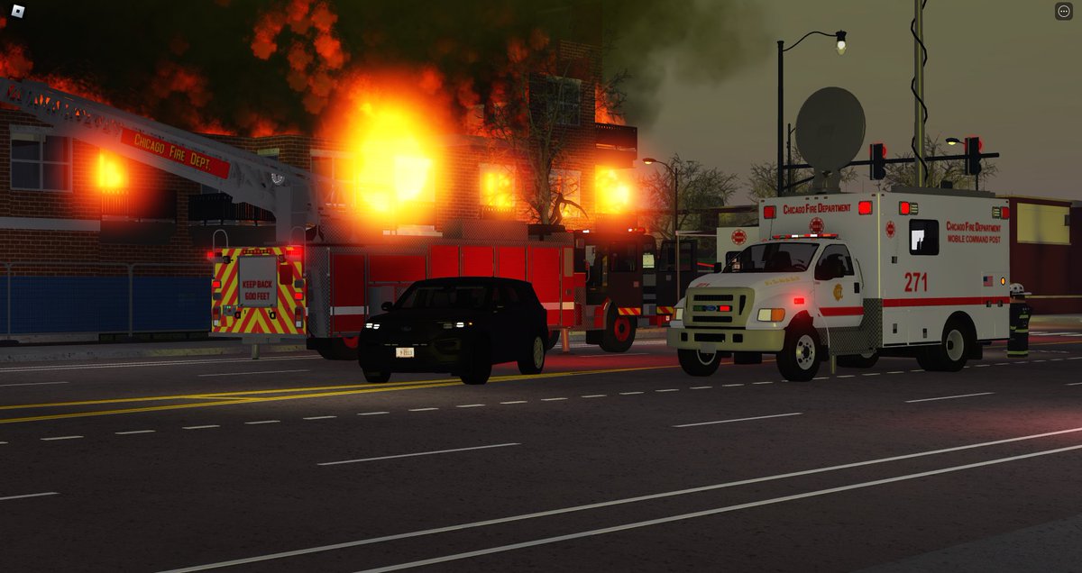 iAaronCasey's tweet image. Large scale call today with the Chicago Fire Department. 3-11 Alarm was given. @CFD_RBLX #RobloxChicago #RobloxDev #Roblox
