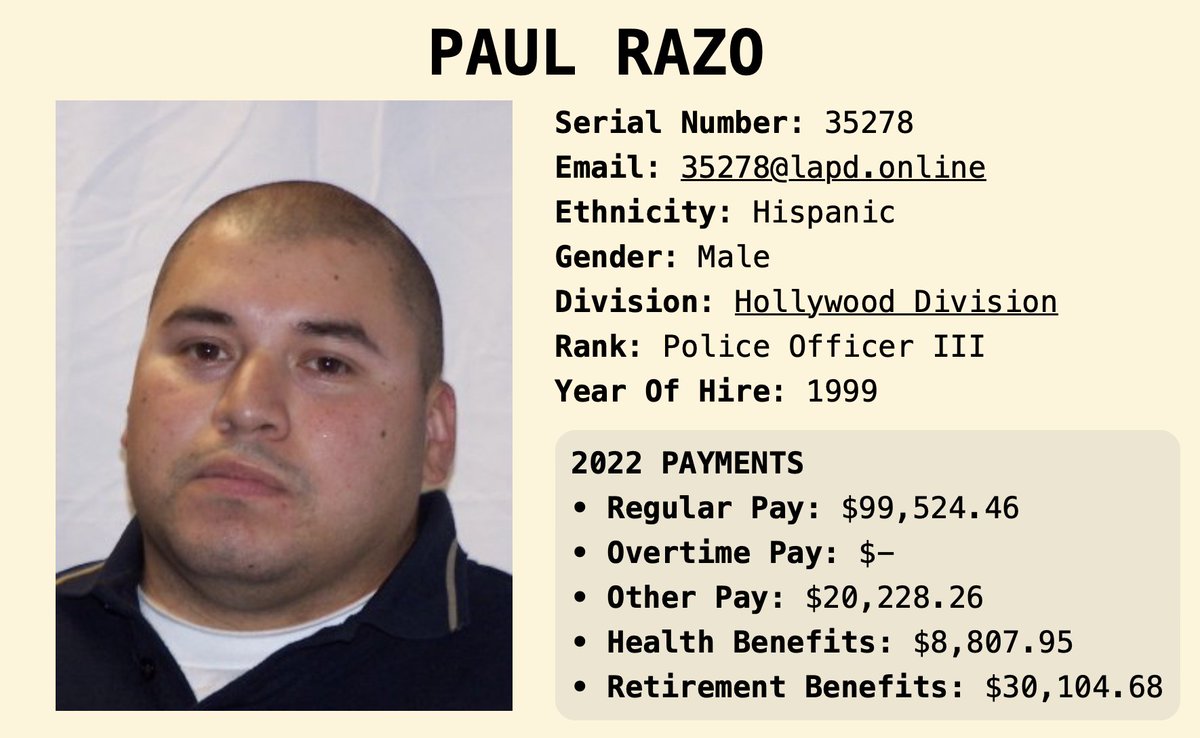 Another LAPD officer just got charged with child sex abuse: da.lacounty.gov/media/news/lap…

Paul Razo is charged with sexually assaulting four boys from 2007 to 2016. In 2018 <a href="/LAPDChiefMoore/">Michel R. Moore</a> awarded him a Medal of Valor for "bravery, decisiveness, and selfless actions."