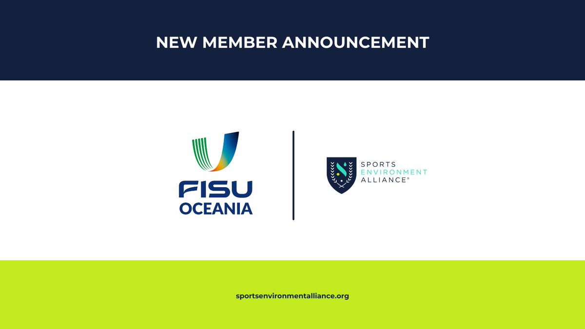 Exciting news! <a href="/FISUOceania/">FISU Oceania</a> has joined SEA. We look forward to supporting FISU Oceania on its #sustainability journey, and collectively protecting our places of play for future generations. 

Welcome to the #SEAFamily! 🌍⚽️🏌️‍♀️ 

#NoPlanetNoPlay #SEA_theChange #NewMember