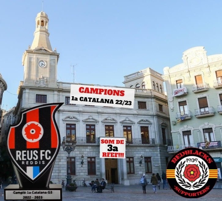 Redblacks13's tweet photo. Us convoquem avui a partir de les 19:30h a peu de plaça per celebrar amb els jugadors tan merescut ascens!!!!
@ReusFCR #JaSomDe #3aRFEF #TotsALaPlaça #CelebremhoTots #EquipAfició @SempreReus1909 @Redblacks13
🤜🤛🔴⚫🔵⚪ https://t.co/l2YjxTLCTW