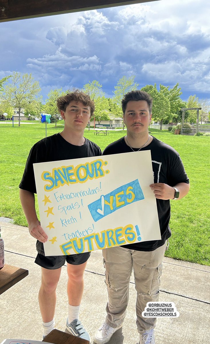 bettertmrwidaho's tweet photo. Thanks to all the incredible students who showed out today! The future of this state is bright! Vote YES for their future tomorrow! #cdaschools #idpol #voteyes https://t.co/e1N97rr4bh