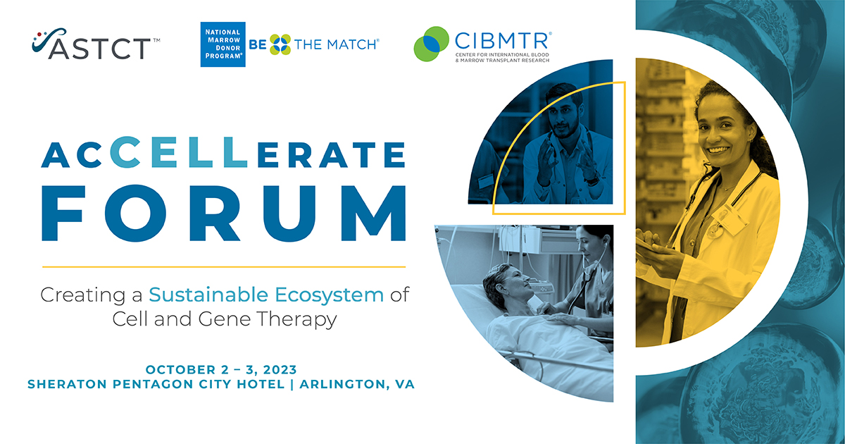 AcCELLerate Forum is returning this fall as a hybrid workshop! Save the date to join us in Arlington, VA or virtually October 2-3, 2023 to collaborate with key stakeholders in the field of HCT and cellular therapy. ow.ly/KpYg50OnYb8 #acCELLerate23 @BTMPublicPolicy @CIBMTR