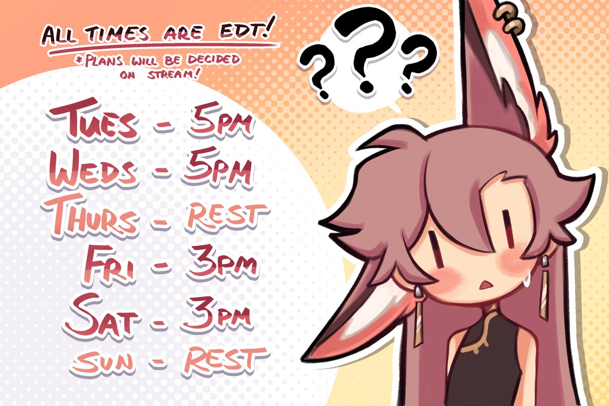 ☀️Schedule for the week!✨ [05/16 - 05/21] Taking quite a liking to just posting times, gonna see how this week goes too! 𝘱𝘴𝘴𝘵... 𝘮𝘺 𝘭𝘪𝘮𝘪𝘵𝘦𝘥 𝘵𝘪𝘮𝘦 𝘴𝘱𝘳𝘪𝘯𝘨 𝘮𝘦𝘳𝘤𝘩 𝘦𝘯𝘥𝘴 𝘵𝘩𝘪𝘴 𝘴𝘢𝘵𝘶𝘳𝘥𝘢𝘺! 𝘴𝘰 𝘨𝘳𝘢𝘣 𝘦𝘮 𝘸𝘩𝘪𝘭𝘦 𝘺𝘰𝘶 𝘴𝘵𝘪𝘭𝘭 𝘤𝘢𝘯!