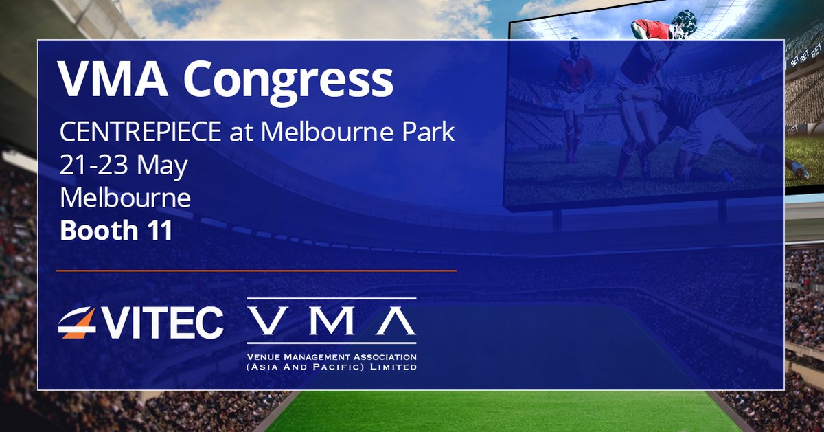 We are excited to be returning to the VMA Congress, 21-23 May, CENTERPIECE at Melbourne Park. Visit us at Booth 11 to discover our #IPTV, #DigitalSignage and #VideoStreaming solutions for Stadiums & Venues. #vma #venuemanagement