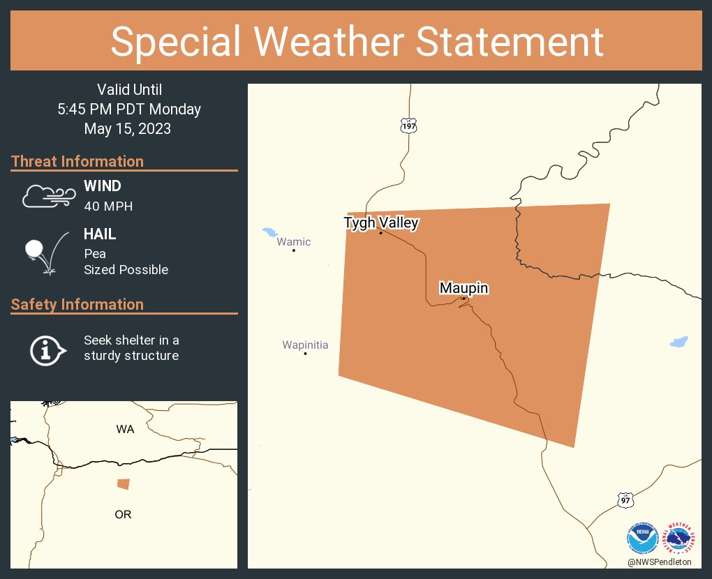 NWS Pendleton on Twitter "A special weather statement has been issued