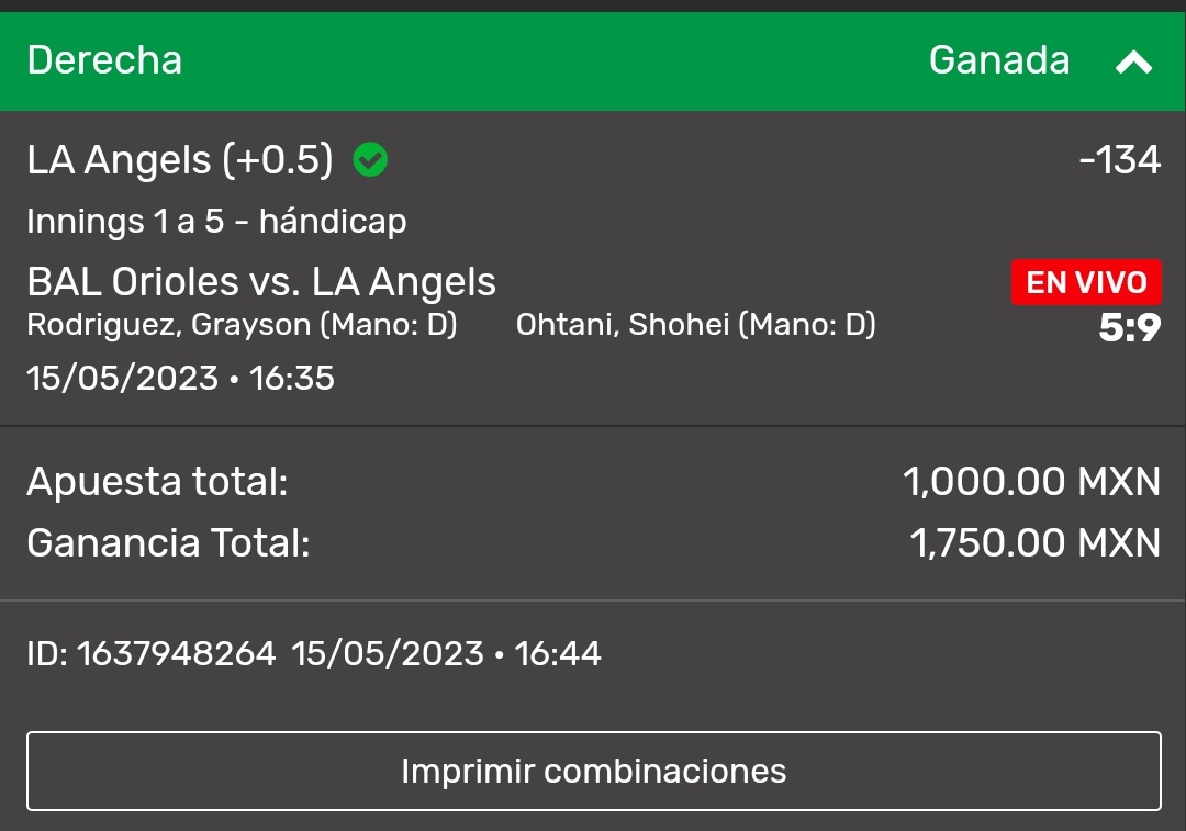 La jugada original todavia no la pintan verde pero ya se ganó.✅️
Billete extra a los que me siguieron