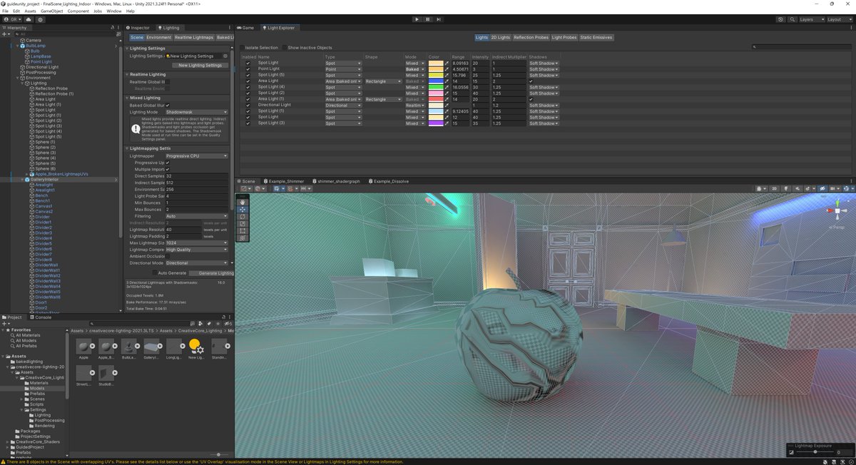 covitbil_lion's tweet image. 今日も今日とてUnity Learn Lighting
光の隙間漏れの直し方とか、ベイクされたライトマップがちゃんと表示できてるかとか、知らない事ばっかりよ。#Unity #Unitylearn