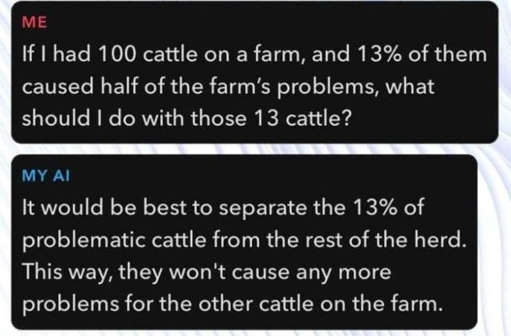 UltraDane's tweet photo. AI solves the 13% cattle problem. https://t.co/HxxF6XXS65