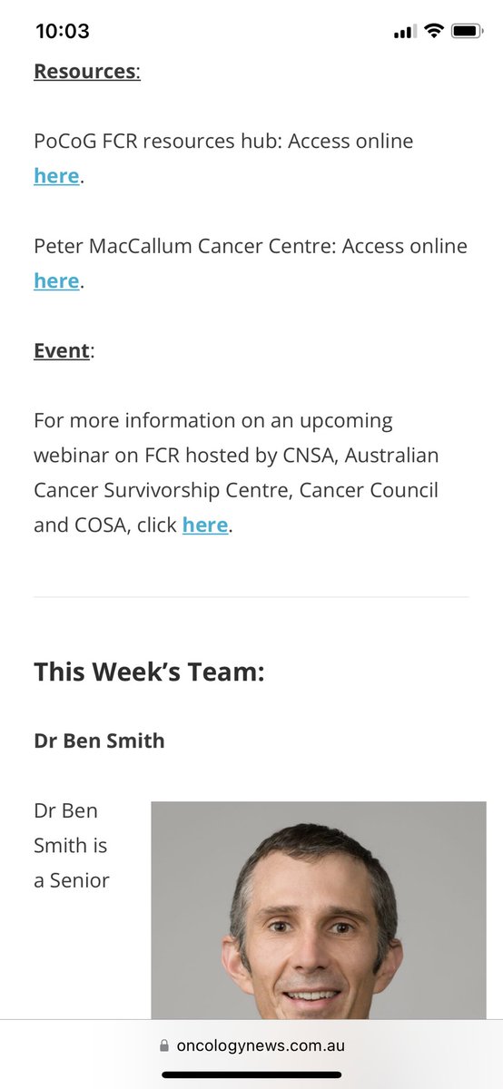 A/Prof Ben Smith @bensmithphd.bsky.social (@cancer_k2a) on Twitter photo 2/2🔗 to more great FCR research & resources in the <a href="/OncologyNewsAus/">Oncology News Australia</a> #podcast show notes oncologynews.com.au/clinical-focus…
1️⃣ Our #FCR clinical pathway Delphi study closing in 2 weeks! unsw.au1.qualtrics.com/jfe/form/SV_00…
2️⃣Upcoming webinar on #FCR cnsa.org.au/events/event/f…
Happy listening/reading🙏 2/2🔗 to more great FCR research & resources in the <a href="/OncologyNewsAus/">Oncology News Australia</a> #podcast show notes oncologynews.com.au/clinical-focus…
1️⃣ Our #FCR clinical pathway Delphi study closing in 2 weeks! unsw.au1.qualtrics.com/jfe/form/SV_00…
2️⃣Upcoming webinar on #FCR cnsa.org.au/events/event/f…
Happy listening/reading🙏