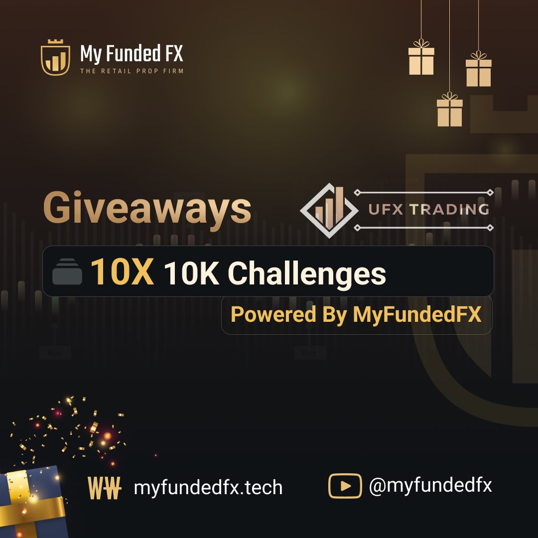 umziefx's tweet image. 🚨🚨🚨

🎁GIVEAWAY TIME🎁
I have just reached over 3K followers within the space of just over a month! BLESSED.
I have partnered with @MyFundedFX yet again to give back to those in need of a free challenge account. 

Prize: 10 x 10K Challenge Accounts 🔥🔥

To enter the draw and…