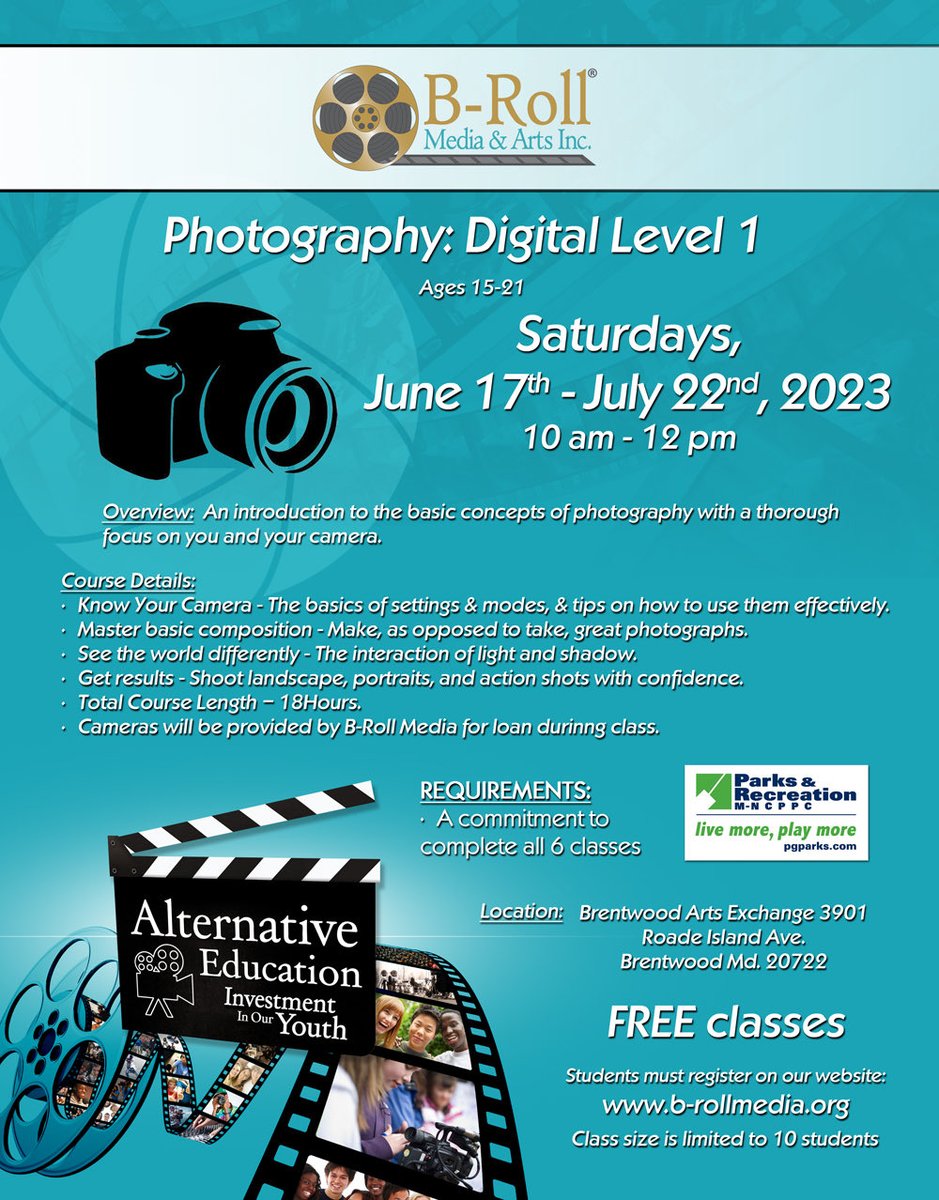 BRollMediaArts's tweet photo. Upcoming classes https://t.co/e0g8gsykw1