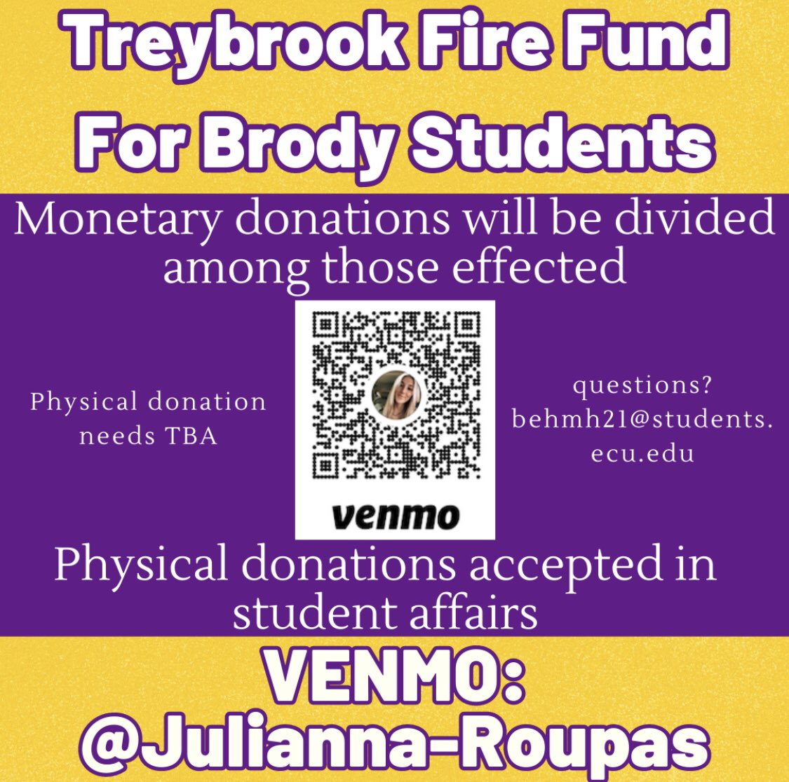 Greenville friends - several medical students and others lost everything today when their apartment building caught fire. Please consider donating to help them as they recover while being in the middle of medical school 

wcti12.com/news/local/bre…