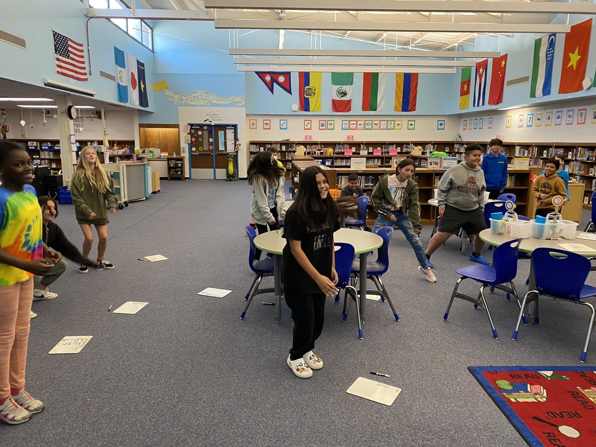 Media with a splash of PE exercises during Jeopardy today!