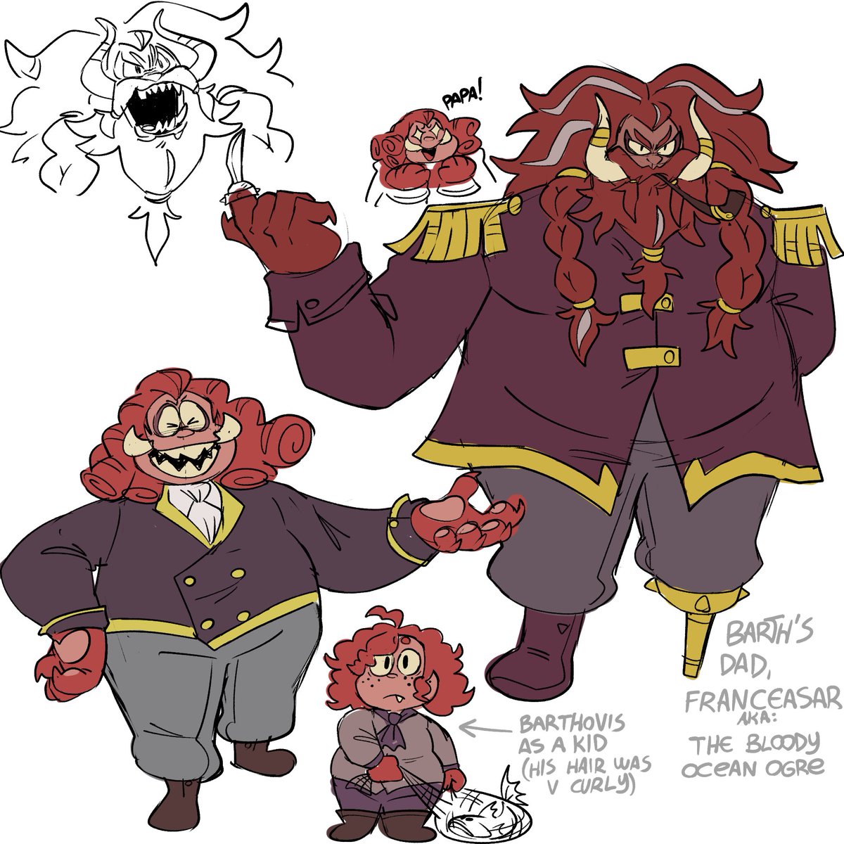 「doodles of barthovis' parents! his dad i」|VitreousGlassyのイラスト