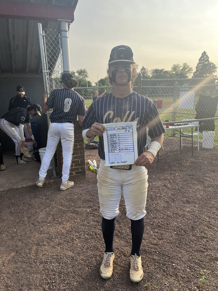 The Panthers get win #12 with 7-3 win over Haddon Twp! The boys barreled up today! Waldron goes 4-4 with 2 doubles and 2 triples 😳.  He’s our #HoldtheRope player of the game today! 
#RollColls