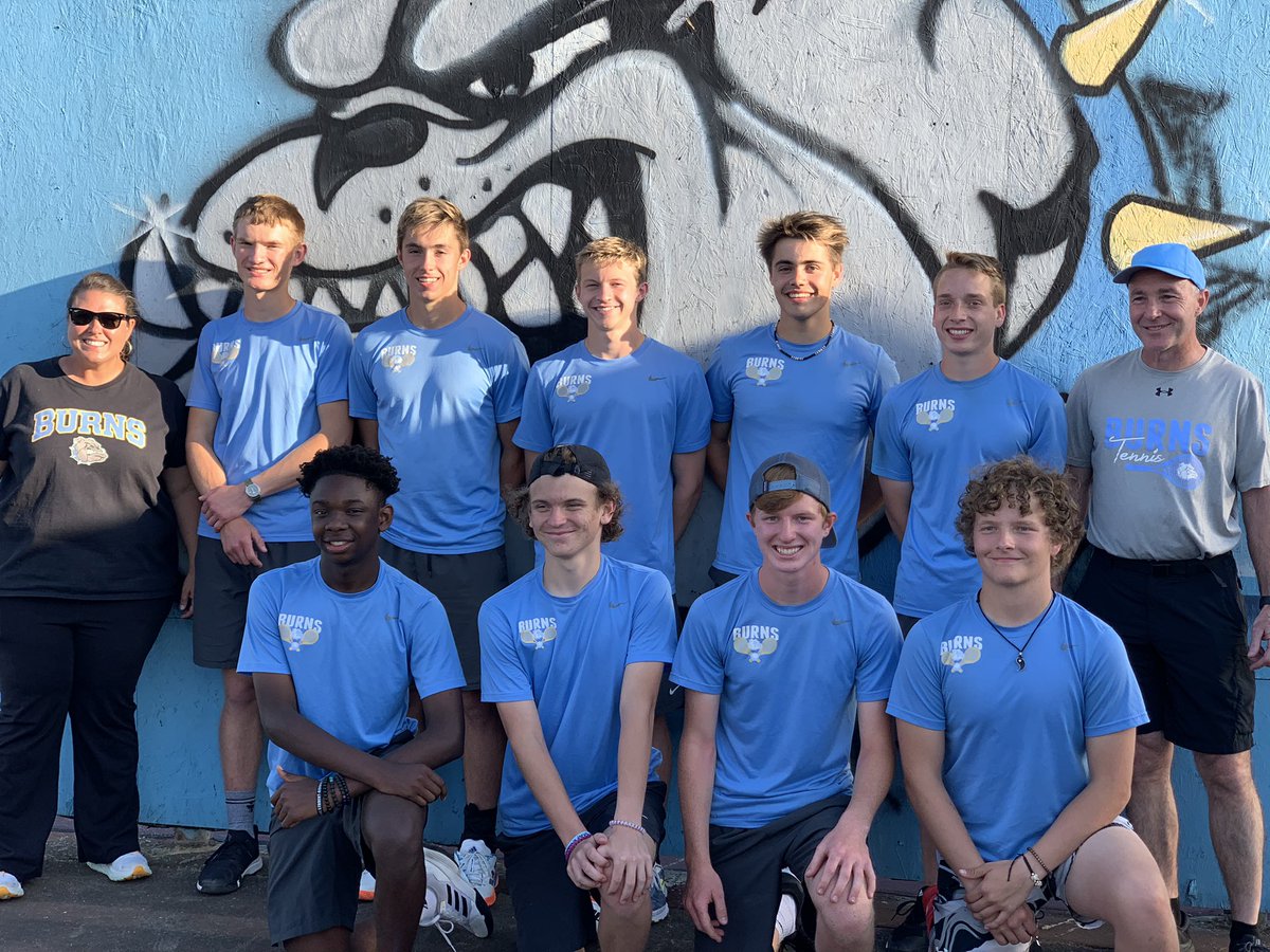 bjhunnell's tweet photo. The Burns High Men’s Tennis Team ended their amazing season tonight with a tough loss in the quarter finals of the playoffs!!  So proud of these young men and coaches!!  They finished 13-2 and were undefeated conference champions!!  👍🎊🎉 https://t.co/qwo26qSeMu