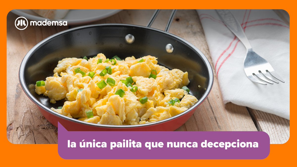 MademsaCL's tweet photo. Venga pa' acá, vamo' a comer 🎶 Si el hambre llega y te detiene, libérate con una rica #pailita con huevos y actualiza tu día con las cocinas Mademsa. https://t.co/KkSK6Ki6Oq