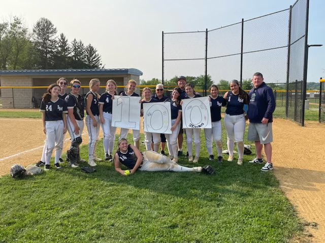 Congrats to Senior Liz Neeld on her 100th strikeout of the season!!