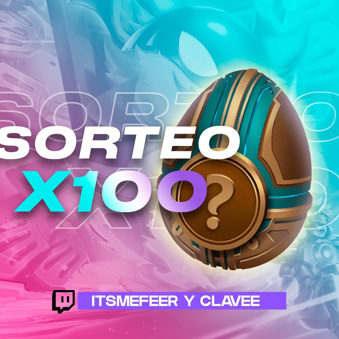 #Sorteo 🔥🥳

▶️Sorteo de 10 códigos de x10🥚de mini leyenda  de TFT

🤓Requisitos:

1️⃣ Dar 💚 y 🔁
2️⃣ Seguir a @itsmeferTTV y <a href="/clubdefansclave/">Clave</a> 
3️⃣Etiquetar a un amigx !

🔈El Lunes 29 de Mayo se anuncian los ganadores !

⚠️Válido para todas las regiones⚠️

#LPP #TFT #Latam