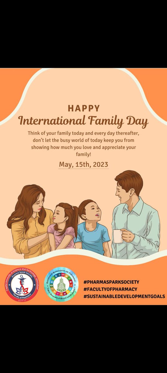 Family is not an important thing, it's everything

Pharma Spark Society under the supervision of Faculty of Pharmacy, in collaboration with the Directorate of Sustainability and Environment is celebrating International Family Day. Let's cherish the bonds of family!