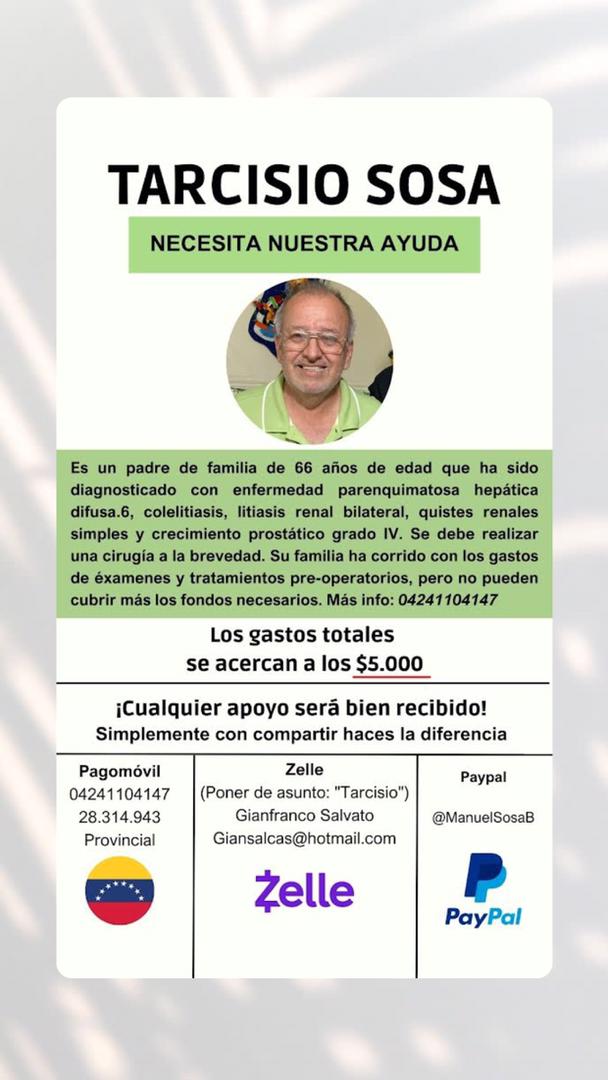 YeyaRuzza's tweet photo. Es el papá de un colega y amigo, quien pueda colaborar, ya sea económicamente o compartiendo esta información, se los agradeceríamos con todo el corazón. https://t.co/cScP1G0D69