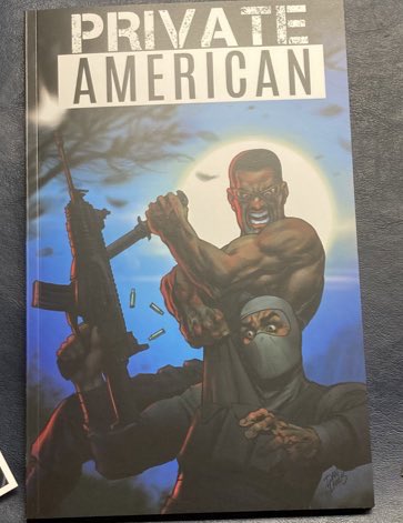 DrMasque's tweet photo. Got my #PrivateAmerican despite your efforts @Kickstarter to ban it. But you still suck. @BloodyRedBaron #BorderChaos #Fkickstarter #indiecomics #America #FSensorship https://t.co/rClRBeilF0