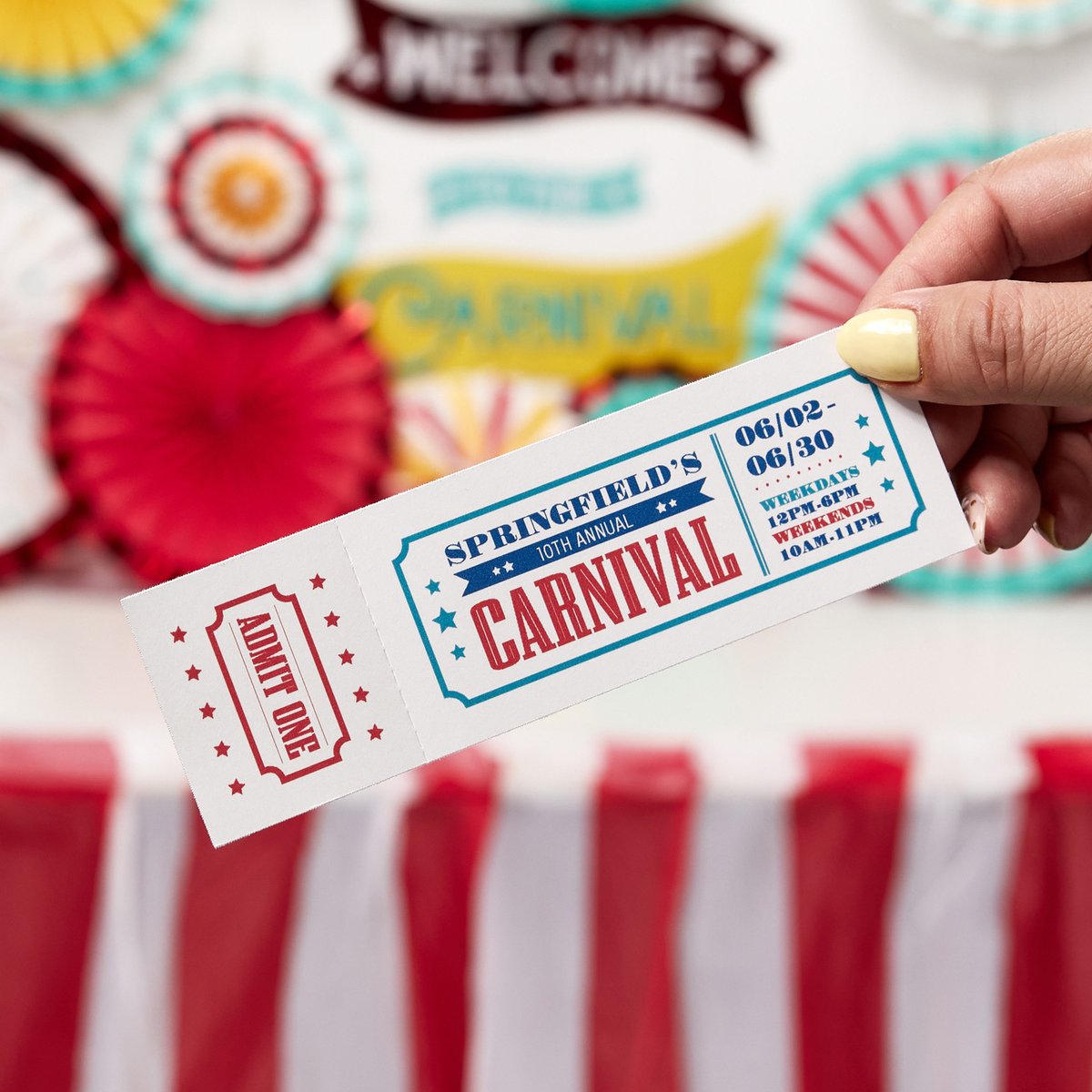 Loving these carnival party printables! Make your own with Avery Design &amp; Print Online. 🎪 bit.ly/3nbO6aY