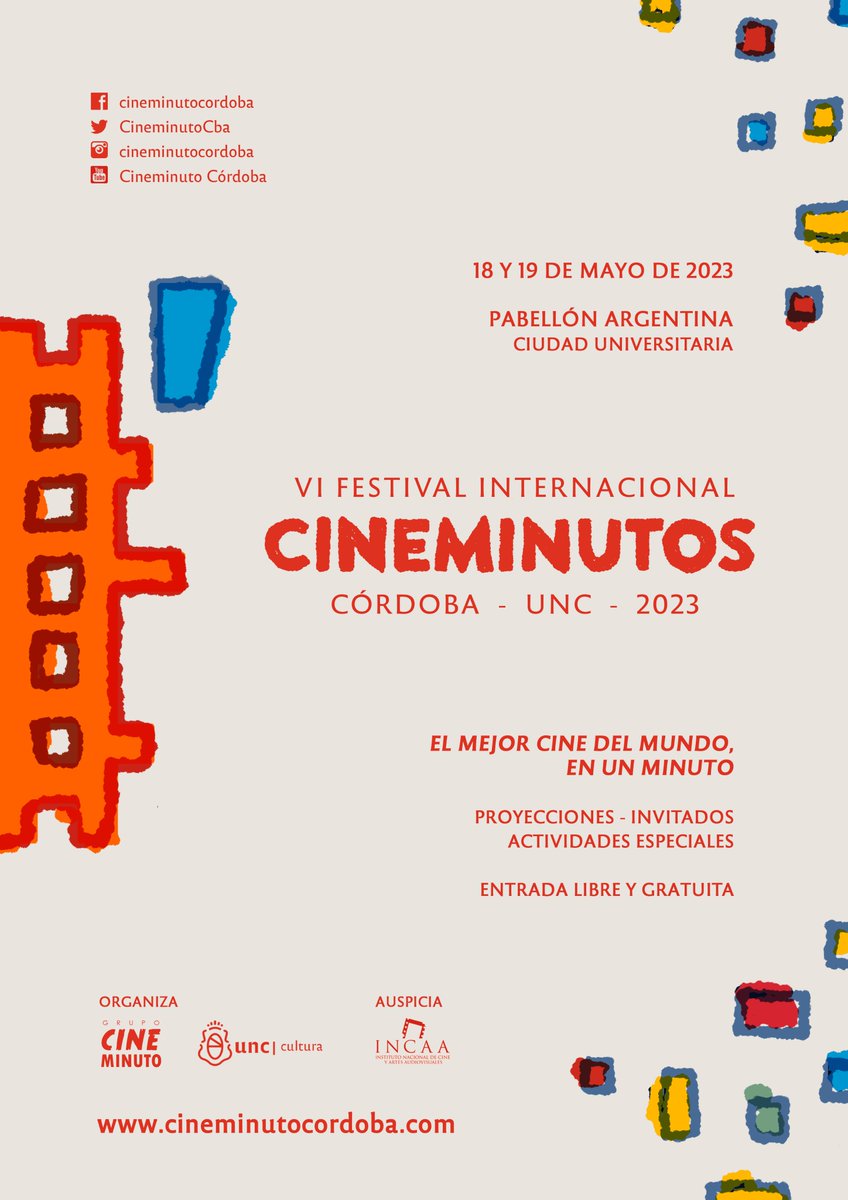 Estrenamos el póster oficial de CINEMINUTO CÓRDOBA 2023 📷

<a href="/unc_cordoba/">UNC</a> <a href="/UncExtension/">Secretaría de Extensión | UNC</a> <a href="/INCAA_Argentina/">INCAA</a> <a href="/RedRafma/">RAFMA</a>