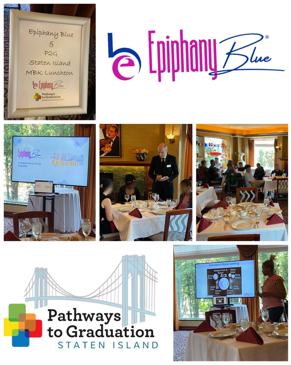Our <a href="/P2G_SI/">Pathways to Graduation-SI</a> students had a great day learning about proper etiquette during a lunch interview with @EpiphanyBlue at  @HGIStatenIsland as part of our MBK series! #ItTakesAVillage #HSEandBeyond