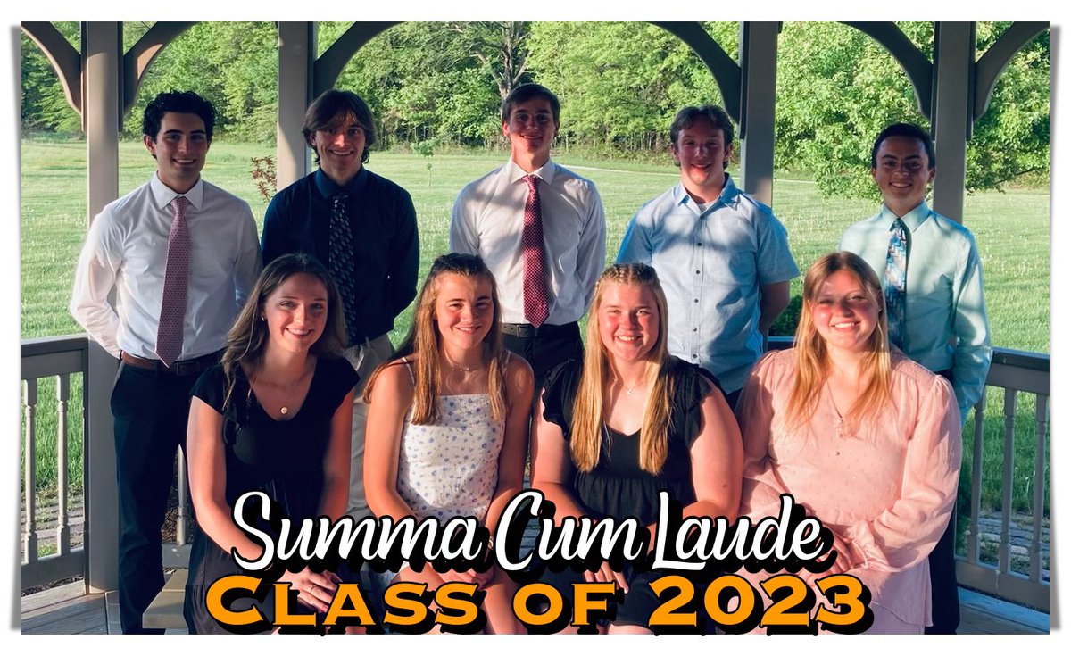 MarlingtonHS's tweet photo. 2023 Summa Cum Laude Seniors!

Sitting (L-R)
Sophia Redd
Elizabeth Mason
Emma Jackson
Ashlyn Maurer

Standing (L-R)
Connor Battershell 
Doug Sanor
Jordan Beggs
Chase Strebel 
Nash Minor https://t.co/v68dsil1Q8