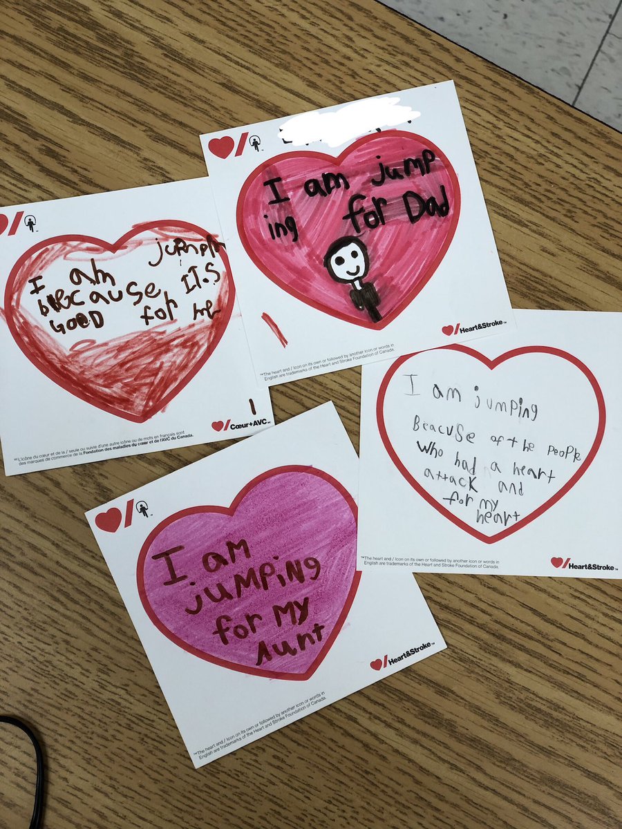Our Jump Rope for Heart event day is this Thursday. Here’s why my grade 2 friends are jumping! <a href="/HeartandStroke/">Heart & Stroke</a>  ❤️❤️‍🩹