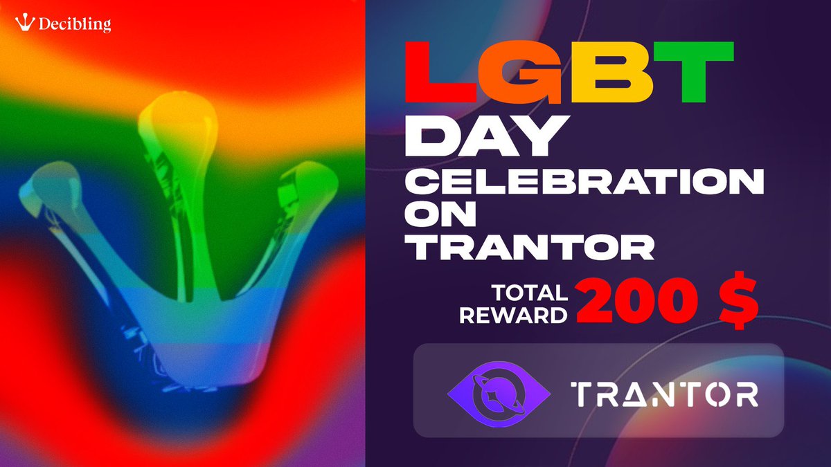 🌈 #Decibling Celebrating Pride Month and International Day Against Homophobia, Biphobia and Transphobia 🏳️‍🌈

There's  no religion, no class system, no color, no sexual orientation that makes us better than anyone else. We are all deserving of love.

🎁 Reward :
💵 x4 50$