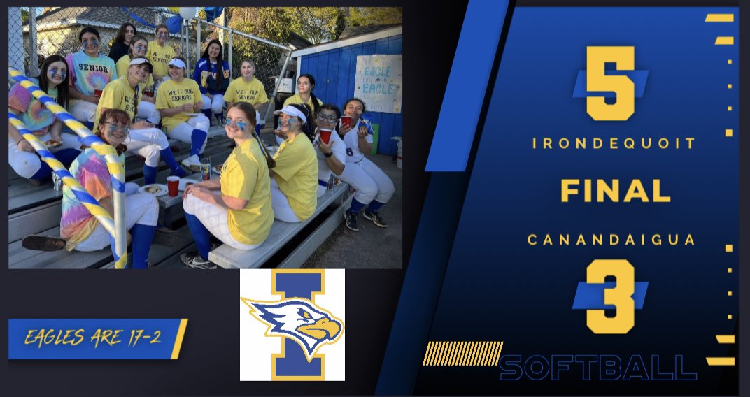 🥎 Marlayna Cartagena threw a 1-hitter (10 Ks) and had 2 hits (RBI) to lead IHS (17-2) &amp; sophomore Abby Ras also had 2 hits, including a game-winning 2-run double. Norah DeMayo went 3-for-4 &amp; Kailey Besio had 2 hits (RBI). 

Next: Regular-season finale 5:30 PM Wed. at Penfield.