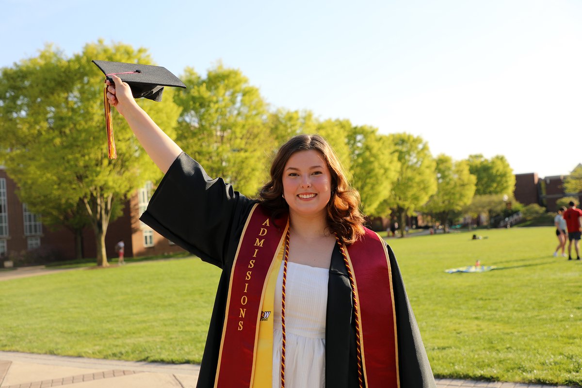 BloomsburgU's tweet photo. “The people I’ve met have changed me for the best and have made my college experience. There will never be a better feeling than getting out of class on a warm day and seeing everyone out on the Quad.” 💛🎓🐾 #BUClass2023 #Husky4Life #BloomOnward #HuskyUnleashed #graduation https://t.co/IN8Ylypbym