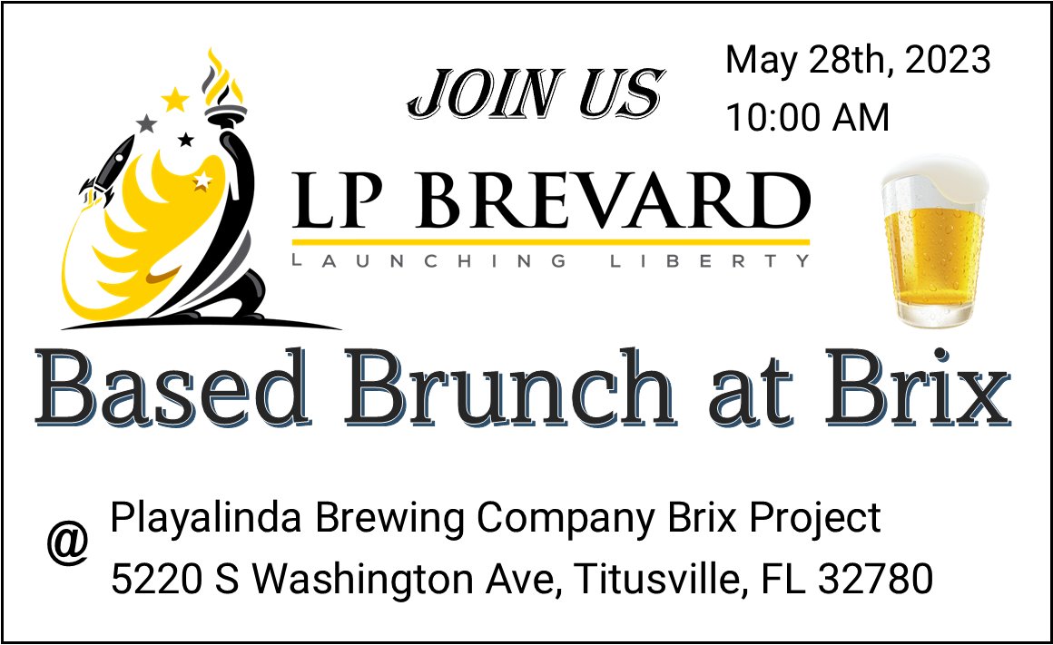 LaunchLiberty's tweet photo. Based Brunch at Brix! Let’s break bread and share ideas. Come have brunch with your Liberty minded neighbors! #LaunchingLiberty https://t.co/WCSAaEczQa