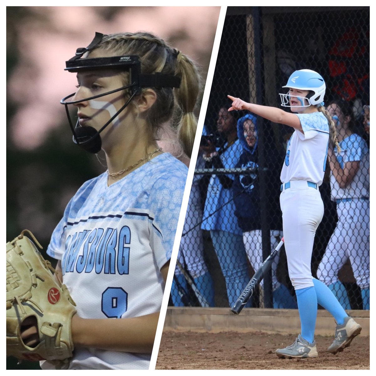 The Gleason sisters came out HOT 🔥 today! Both had 3 hits and Greta ended with 4 RBI’s. Genevieve dominated on the mound again with 15 K’s bringing her season total to 203! Playoffs continue on Wednesday at home Vs Urbana. 4:00- 👀 u there! 🥎💙🐺