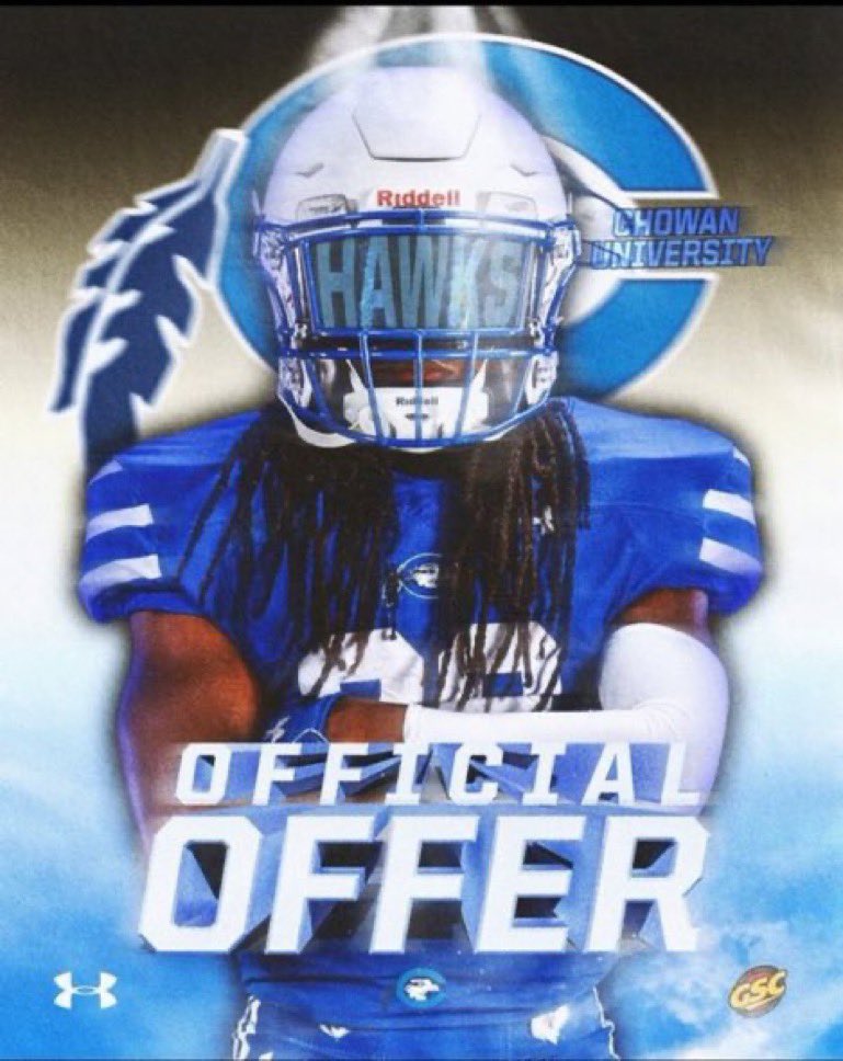 After a great conversation with <a href="/Coach_Marlow6/">Jairus Marlow</a>  I am blessed to receive an offer from Chowan University #AGTG <a href="/JuCoFootballACE/">JuCo Football Forer</a> <a href="/CoachDJmayo/">Mayo</a>
